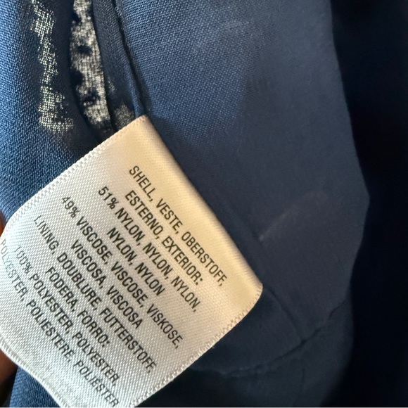 Anthropologie Elevenses Sz 14 Elegant Navy Jumpsuit - Picture 9 of 10